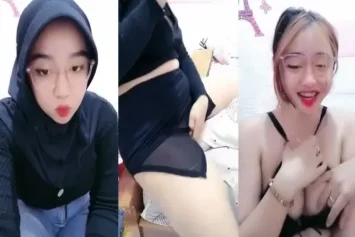 Skandal Ukhti Hijab Hitam Live Bugil Pamer Bodi Semok Menggoda Hot